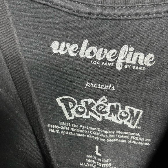 Pokémon We Love Fine Shirt Mens Size Large Short Sleeve Eevee Pokémon - Picture 3 of 4